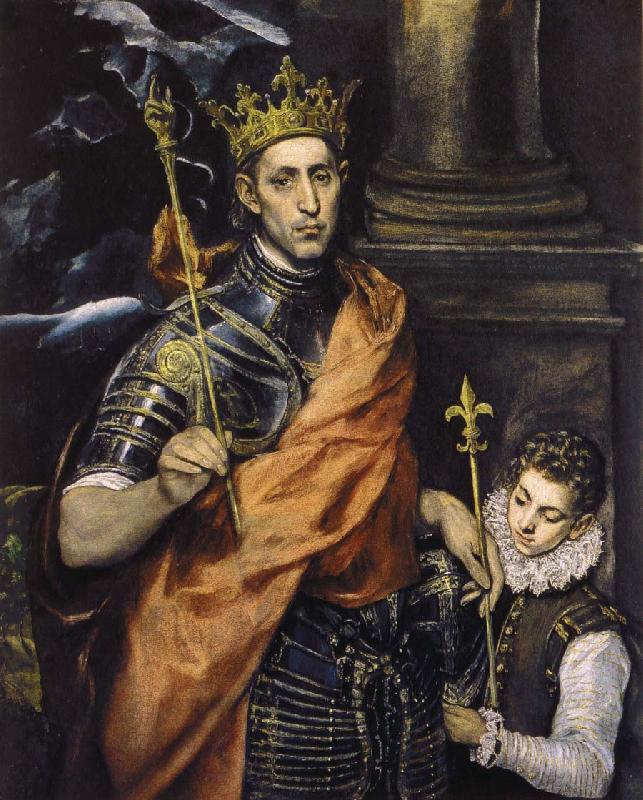 El Greco St Louis,King of France,with a Page